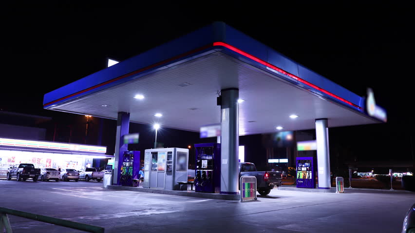 Time lapse of gas station, car refuel the energy | Shutterstock HD Video #1023873679