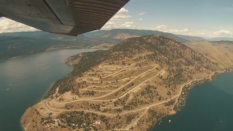 Okanagan Lake aerial view