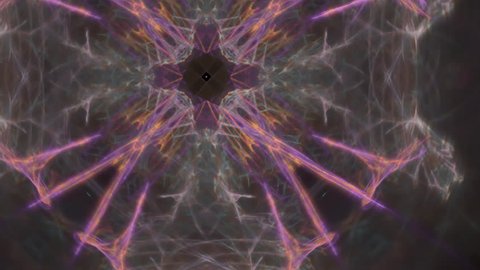 Abstract fractal forms morph and oscillate (Loop)