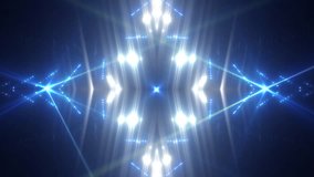 Fractal blue kaleidoscopic background. Background motion with fractal design. Disco spectrum lights concert spot bulb. More sets footage in my portfolio.