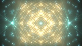VJ Fractal gold kaleidoscopic background. Background motion with fractal design. Disco spectrum lights concert spot bulb. More sets footage in my portfolio.