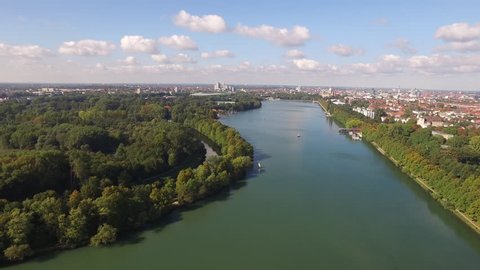 Aerial View Lake Germany, Hannover, Maschsee