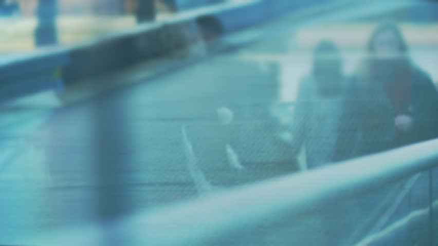 People walking and business people rush to offices. 4K video, black and white in the gallery