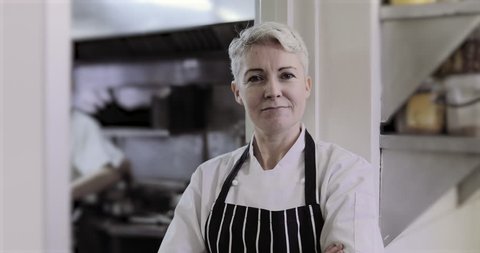 Portrait of female chef and restaurant owner 