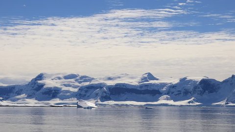 Anvers Island in the Antarctic Peninsula. 4k, 30 second clip. 