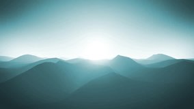 Mountains Landscape Silhouette Background Loop/
4k animation of an abstract fractal mountains landscape with low polygons silhouettes, and beautiful sunshine in the horizon, seamless looping
