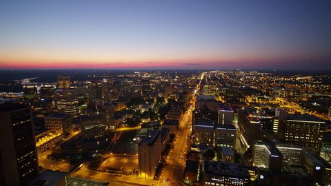 Richmond Virginia Aerial Picturesque panoramic cityscape with vivid sky 10/17