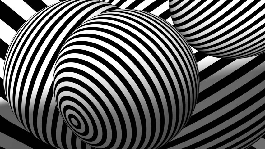 Black and White Striped Balls Stock Footage Video (100% Royalty-free ...
