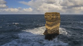 Time Lapse of Downpatrick Head Sea Stack at Wild Atlantic Way in Ireland. - Powered by Shutterstock - Get 15% off with code: PIKWIZARD15