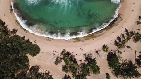 4k Aerial Drone Footage Mar Chiquita Beach, Puerto Rico 