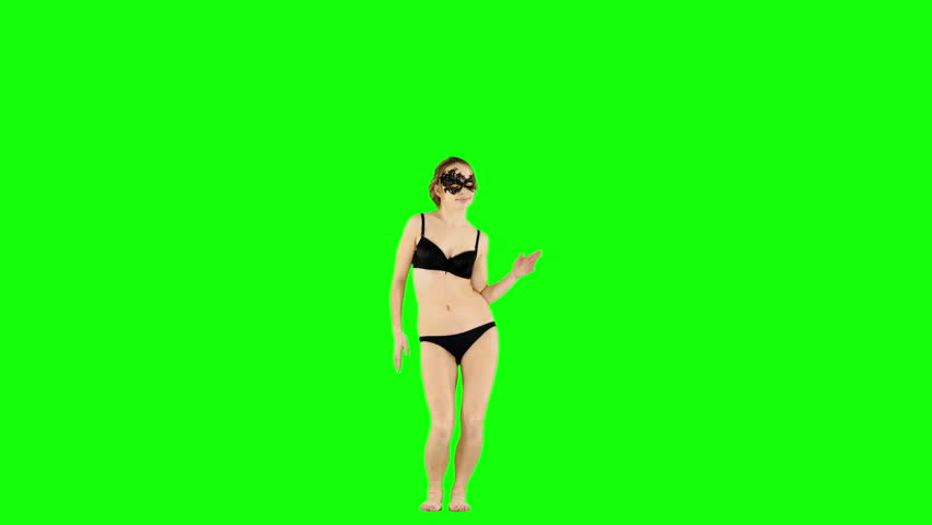 Green Screen Girl Dancing Striptease