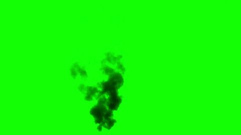 Aerial Explosion Bomb Green Screen 3d Stock Footage Video (100% Royalty ...