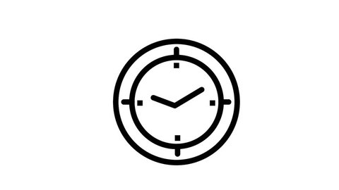 Time Clock Line Icons Vector Linear Stock Vector (Royalty Free) 1195743205