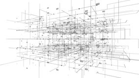 Big data visualization. HUD grid corners motion background. Analysis of information. Visual data infographics design. Science and technology. Available in 4K FullHD video render footage - Powered by Shutterstock - Get 15% off with code: PIKWIZARD15