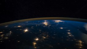 ISS Timelapse Planet Earth seen from the International Space Station with Aurora Borealis over the earth, Time Lapse. Images courtesy of NASA Johnson Space Center