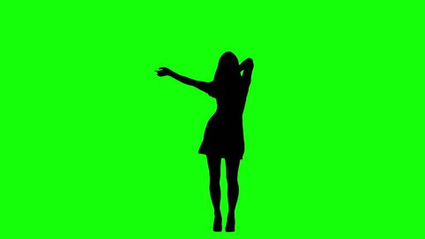 Dancing Girl Silhouette Stock Footage Video (100% Royalty-free ...