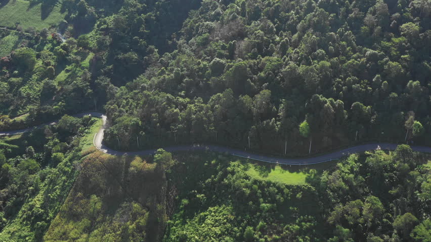 Fly over Mountain aerial view scene, 4k video