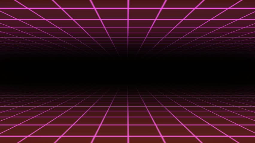 Set of 6 Retro 80s Background Animation Loops Featuring Red and Pink Neon Grids and Lines. | Shutterstock HD Video #1024082480
