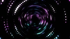 4K Abstract wavy motion background. Neon lights. Glowing dots spiral tunnel. Bright vibrant dots. laser illumination. Pink and blue colors - Powered by Shutterstock - Get 15% off with code: PIKWIZARD15