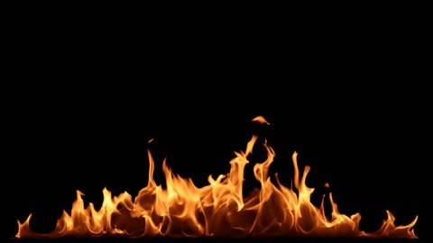 Fire Flames burning. 4K motion background. 3d rendering. Seamless loopable animation.