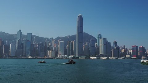 Hong Kong  Victoria Harbor - February 1,2019  : Tsim Sha Tsui Promenade (Avenue of stars) on first day open after closed 3 years for renovated.