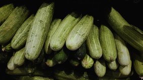 Cucumber background at market