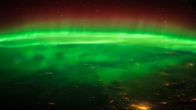Planet Earth view seen from the International Space Station with Aurora Borealis on January 2012, Time Lapse 4K. Images courtesy of NASA Johnson Space Center. 