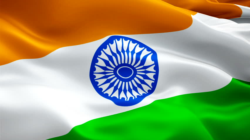 india seamlessly looping flag video waving Stock Footage Video (100% ...