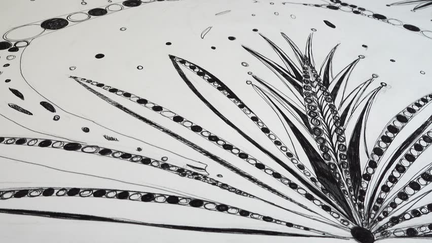 Drawing of a flower, abstraction.