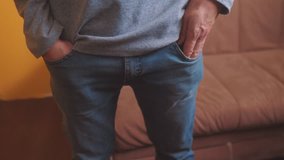 man shows turns empty pockets bankrupt no money. poverty Finance business bankruptcy concept. a man in old jeans looking for money in his pockets. crisis lifestyle of getting into debt. problems - Powered by Shutterstock - Get 15% off with code: PIKWIZARD15