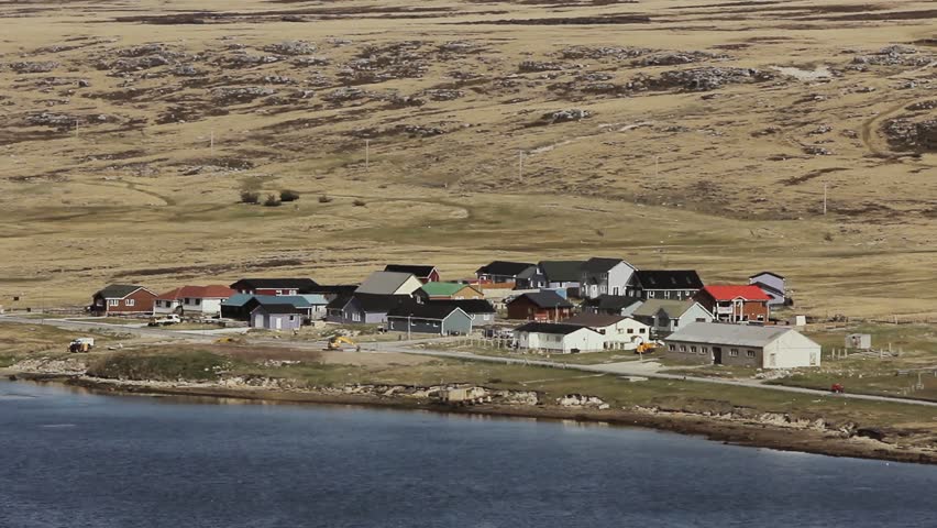 Houses Near Stanley in Falkland Islands (Islas Malvinas)