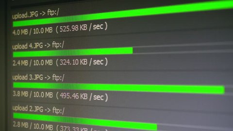 Hacking Loading Bar Animation Green Code Stock Footage Video (100% ...