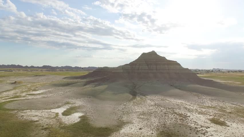 Aerial footage of Badlands Nation Park, South Dakota