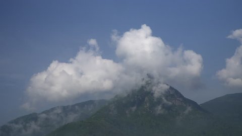 Clouds and mountain top in Northern Italy