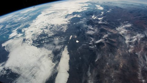 Planet Earth seen from the ISS. Beautiful Planet Earth observed from space. Elements of this video furnished by NASA