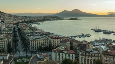 Naples, Italy. View of Vesuvius volcano