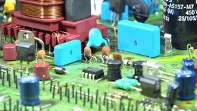 1920x1080 25 Fps Very Nice Scrap Old Tv Electronic Circuit Board Rotating Video.
