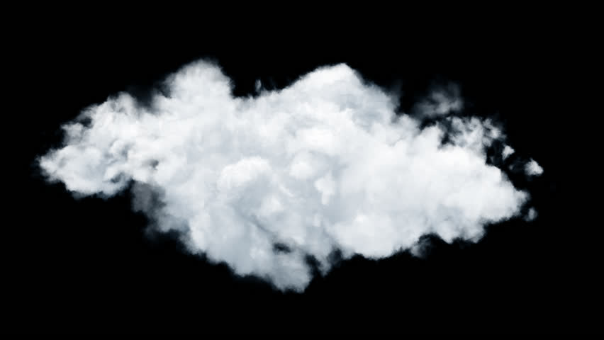 Isolated cloud on transparent background, seamless animation loop, ready of compositing Royalty-Free Stock Footage #1024242212