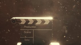 clapperboard dust background