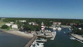 aerial view of the yacht club bay