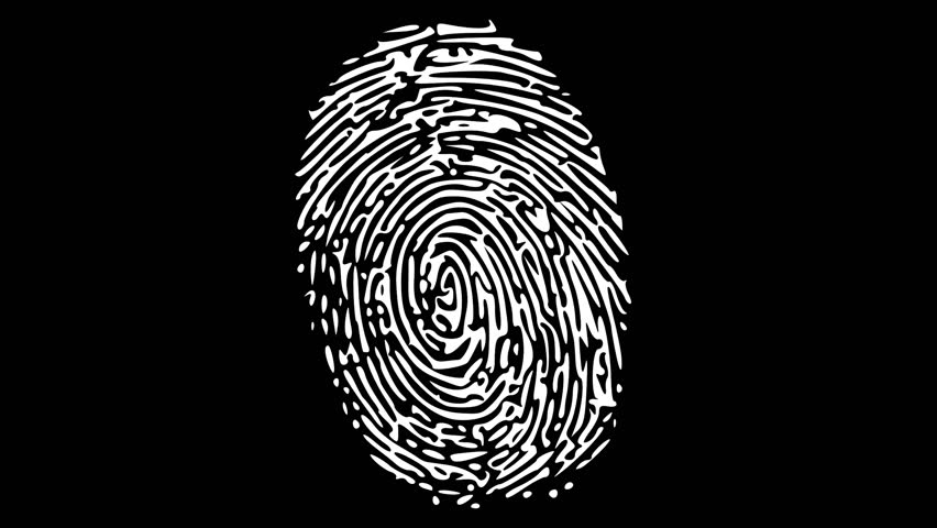 Various Fingerprints Running on black background. 4K Royalty-Free Stock Footage #1024295813