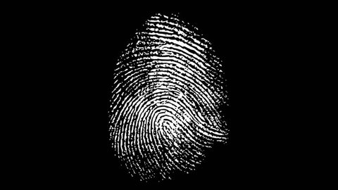 Various Fingerprints Running on black background. 4K