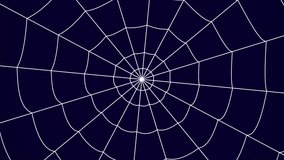 concentric cobwebs on a blue background