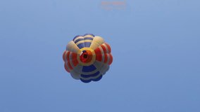 movement of hot air balloon in the sky