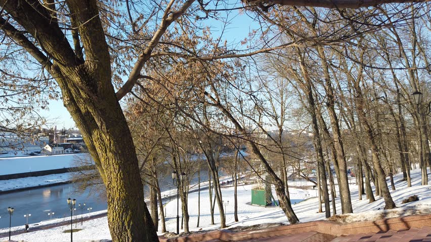 Walk along the embankment of the river Western Dvina