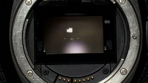 shutter mirror camera, mirror in an old film camera