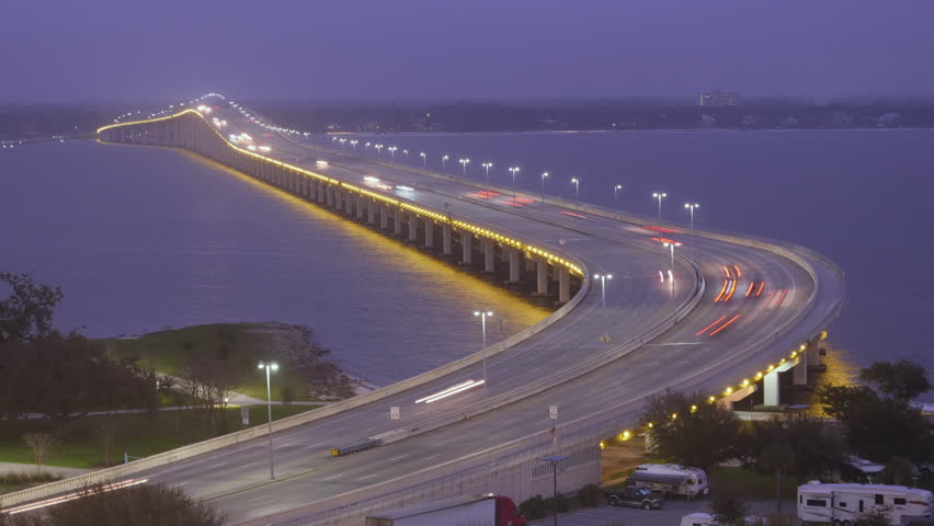 Biloxi Bay Bridge In Ocean Springs, Mississippi Image - Free Stock ...