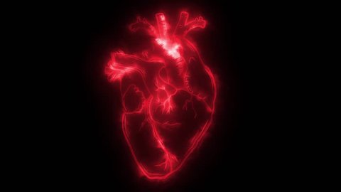animation of a heart that beats and lights up