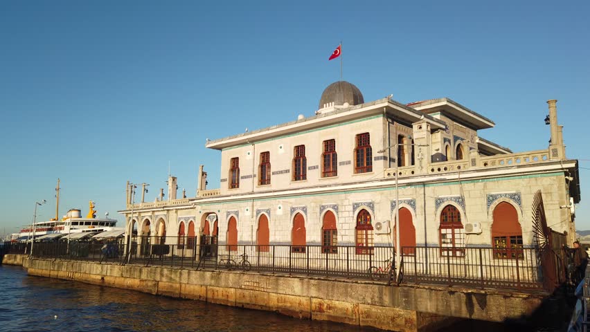 Buyukada Ferry Port, Princes Islands, Istanbul, Turkey Royalty-Free Stock Footage #1024382273