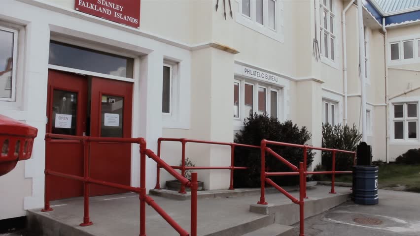 Historical Post Office and Philatelic Bureau in Stanley, Falkland Islands (Islas Malvinas)